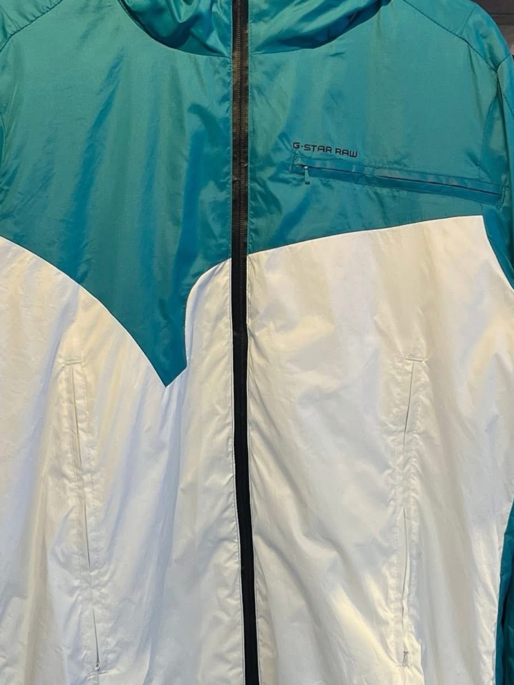 RARE G-Star Raw Teal and White Windbreaker Jacket